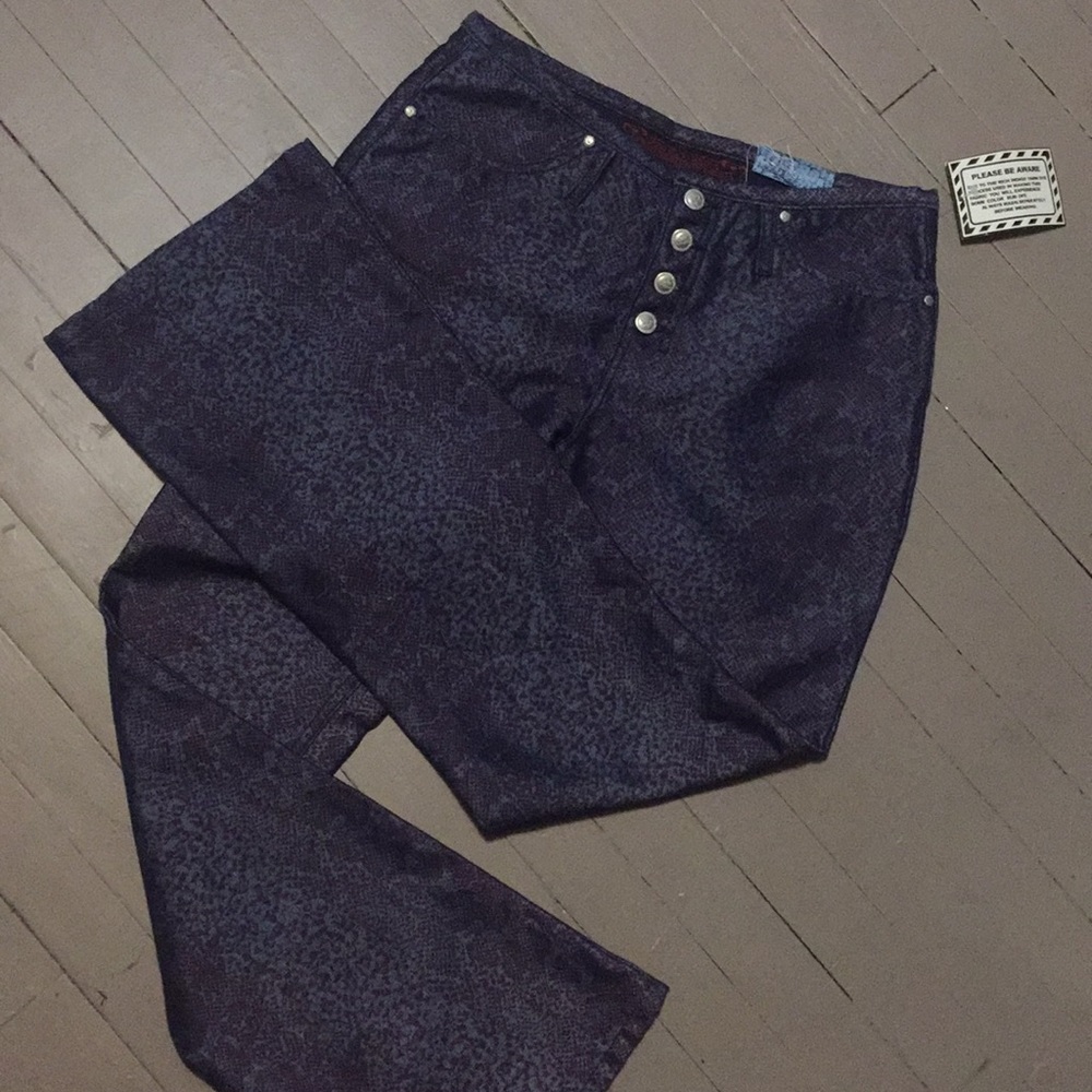 Rare! Iridescent patterned jeans.